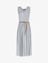 Robe longue à imprimé style marinière - gris clair - 3
