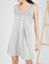 Robe trapèze style marinière - gris clair - 4