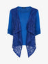 Top en maille à pans en dentelle - bleu électrique - 1