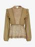 Top boule en voile et crochet - camel - 3