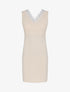 Robe moulante à détails dentelle - beige - 3