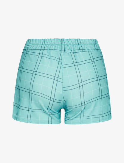 Short extra court à imprimé tartan - turquoise - 2