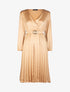 Robe satinée à bas gaufré - or - 3