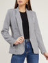 Blazer à imprimé pied de poule - noir - 4