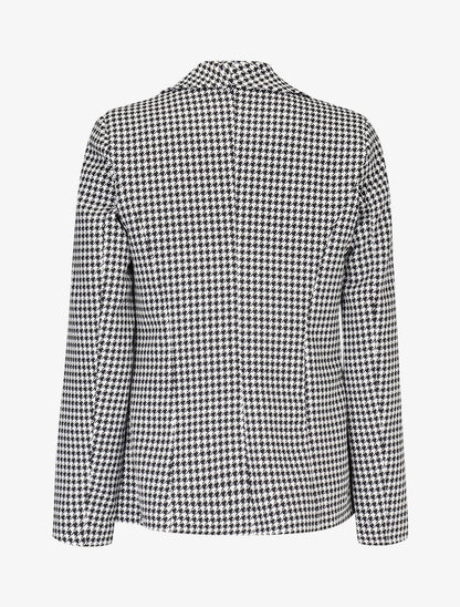 Blazer à imprimé pied de poule - noir - 3