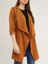 Veste mi longue fluide - camel - 1