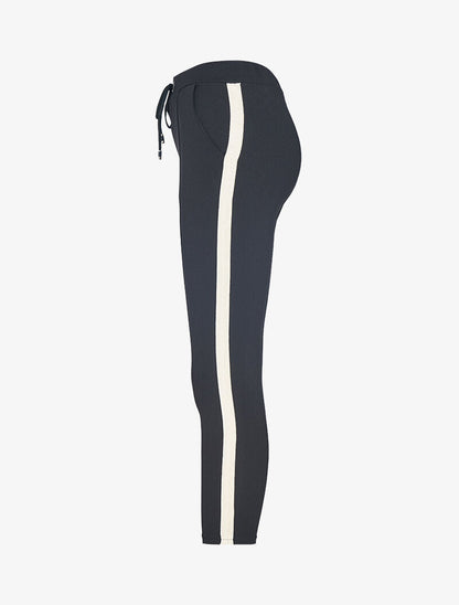Pantalón 7/8 con bandas irisadas - negro/oro