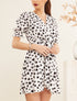 Robe patineuse à imprimés - blanc - 4
