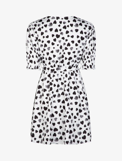 Robe patineuse à imprimés - blanc - 3