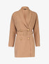 Veste mi longue ceinturée - camel - 1