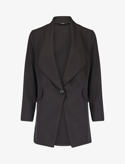 Blazer mi long boutonné - noir - 2