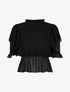 Crop top boule en voile - noir - 1