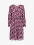 Robe à volants et imprimé grandes fleurs champêtre - rose - 3