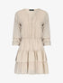 Robe patineuse volantée - beige - 3