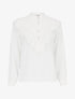 Blouse boutonnée et volantée - blanc - 3