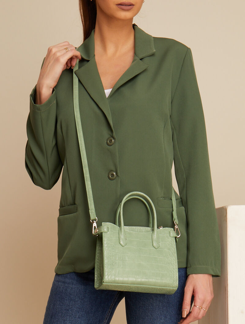 Blazer fluide uni - kaki - 1