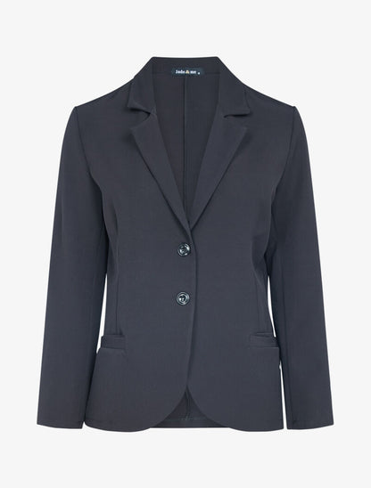 Blazer fluide uni - noir - 1