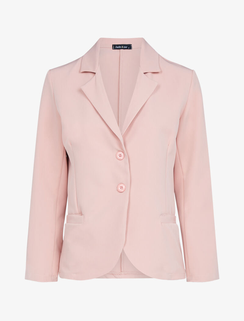 Blazer fluide uni - rose - 1