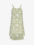 Robe gaufrée à imprimé floral - vert anis - 1