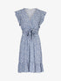 Robe légère à bords volantés et à imprimé - bleu - 1