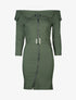 Robe fourreau zippée - kaki - 1