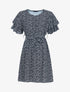Robe à manches volantées - noir - 1