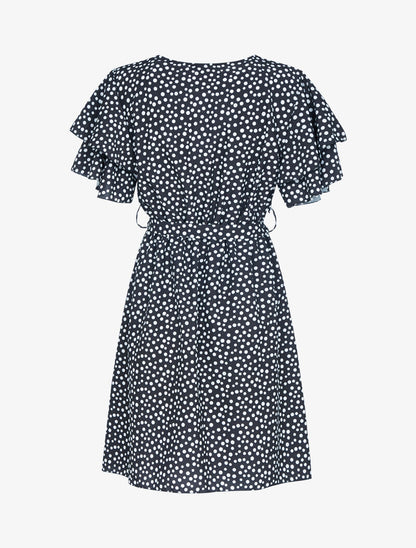 Robe à manches volantées - noir - 2