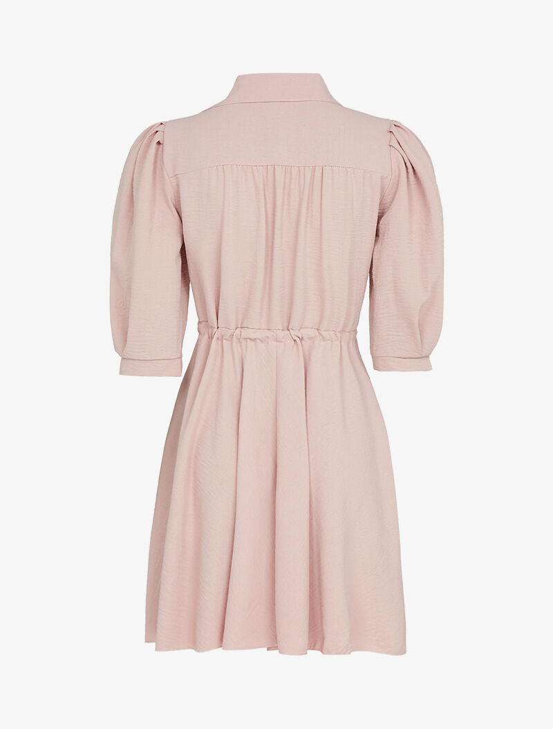 Robe patineuse à boutons contrastants - rose - 2