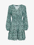 Robe patineuse à imprimé graphique - vert - 1