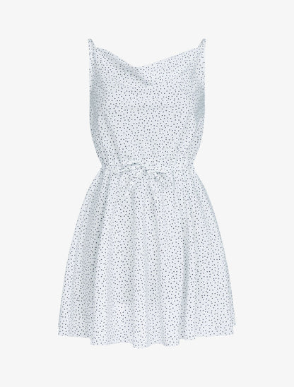 Robe patineuse à pois - ecru - 1