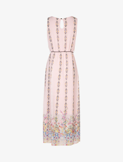 Robe à imprimés style baroque - rose - 2