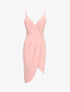 Robe fluide à effet portefeuille - rose - 1