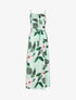 Robe ceinturée à imprimé floral - vert d&