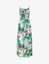 Robe ceinturée à imprimé floral - gris clair - 1