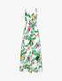 Robe fluide à imprimé tropical - ecru - 3