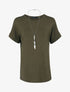 T-shirt loose à sautoir - kaki - 3