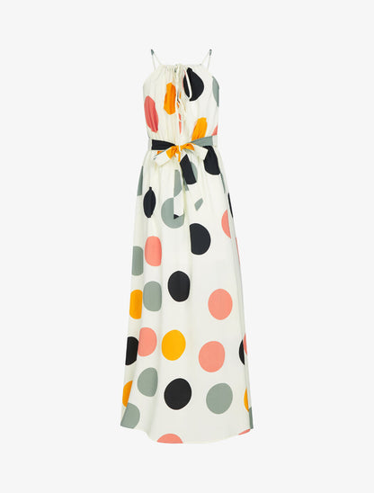 Robe à imprimés ronds colorés - ecru - 2