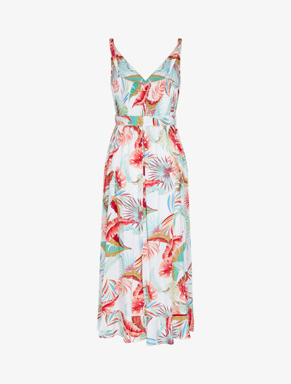 Robe coupe portefeuille volantée - blanc - 2