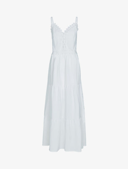 Robe à buste à détails crochet - blanc - 1