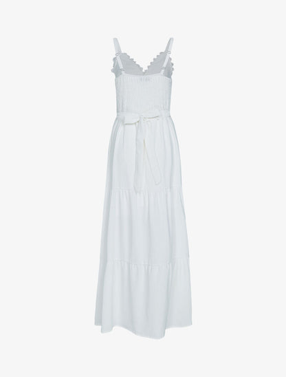 Robe à buste à détails crochet - blanc - 2