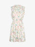 Robe à col montant élastiqué - ecru - 1