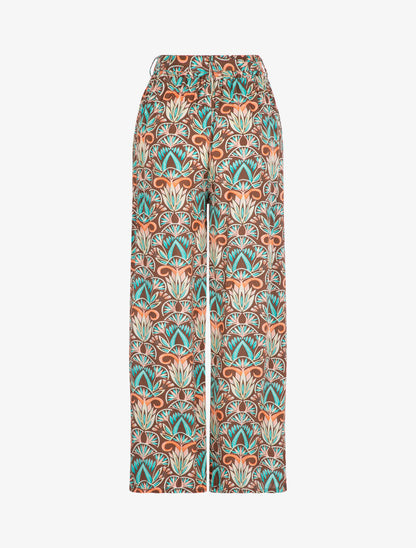 Pantalon à imprimés graphiques - marron - 3