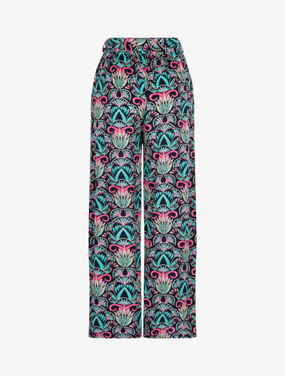 Pantalon à imprimés graphiques - bleu nuit - 3