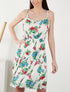 Robe à imprimé printanier - ecru - 1