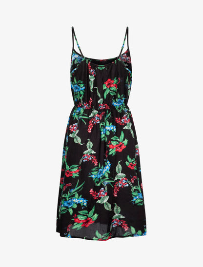Robe à imprimé printanier - noir - 3