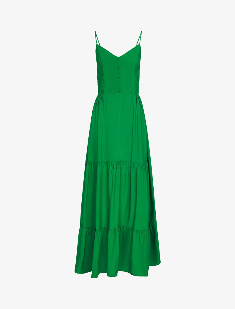 Robe longue unie - vert - 3