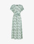 Robe à imprimé feuillages stylisés - vert d&