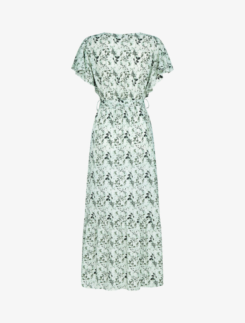 Robe à imprimé feuillages stylisés - vert d&