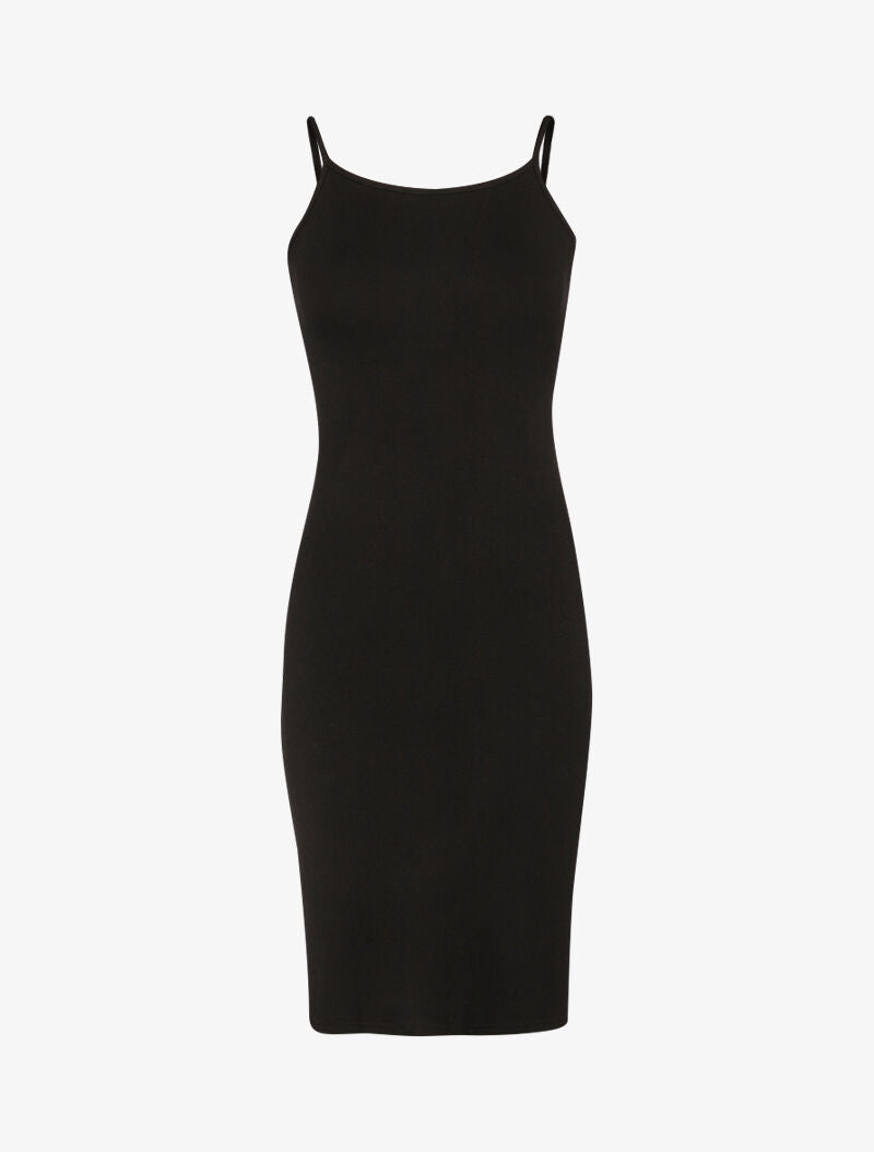 Robe basique unie - noir - 1