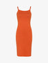 Robe basique unie - orange - 1